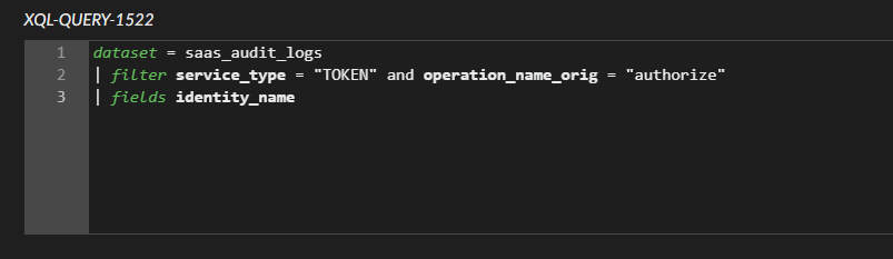 Image 5 is a screenshot of the search for access token request. There are three lines of code. Dataset, filter, and fields.